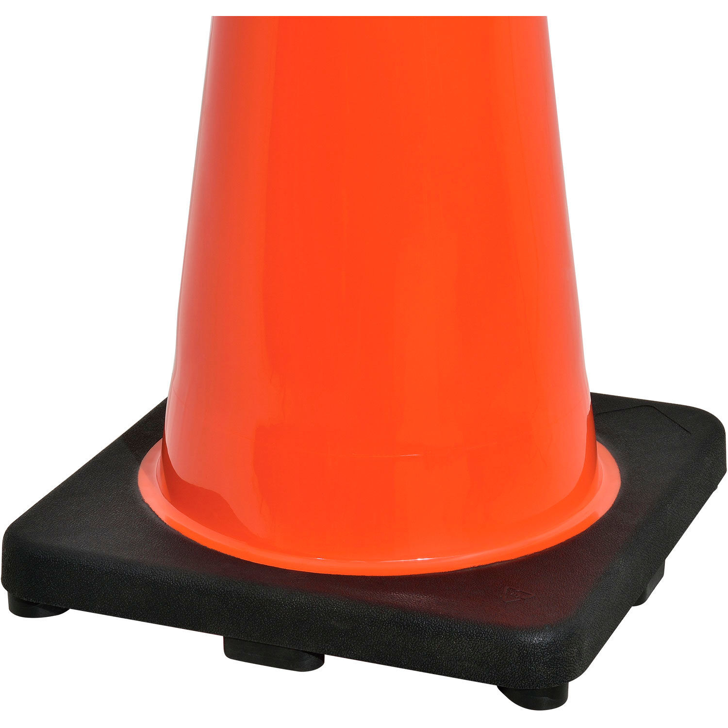 36" Non-Reflective Traffic Cone Black Base 10 lbs