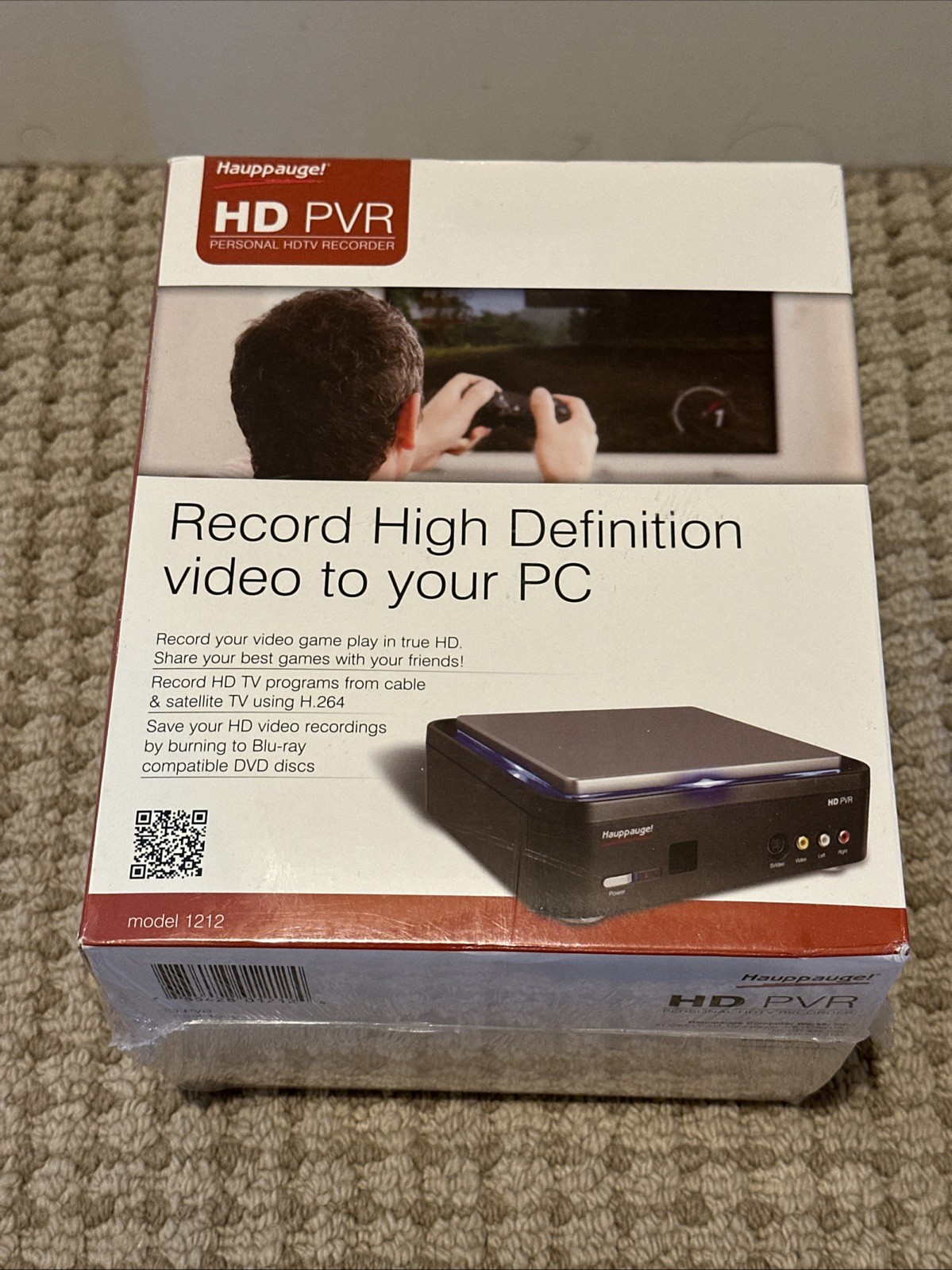 Hauppauge HD PVR Personal HDTV Recorder Model 1212 Record High Definition Videos