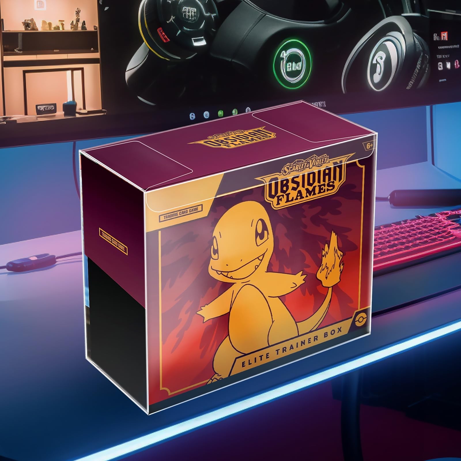【5 Pcs】 PKMN ETB Protector Case, Elite Trainer Box Protector, ETB Box Plastic