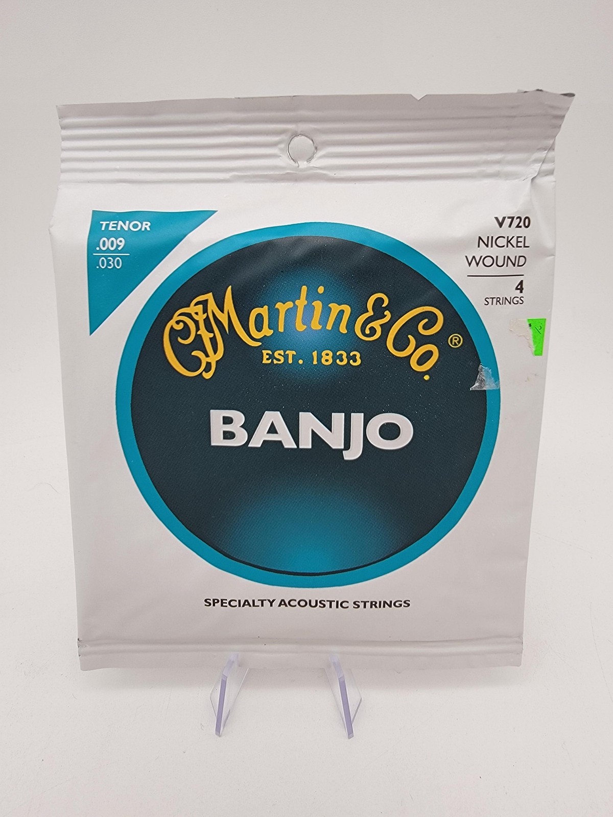 Martin Vega V720 Tenor Banjo Strings Nickel Wound 4 String Gauge 009-030 Set