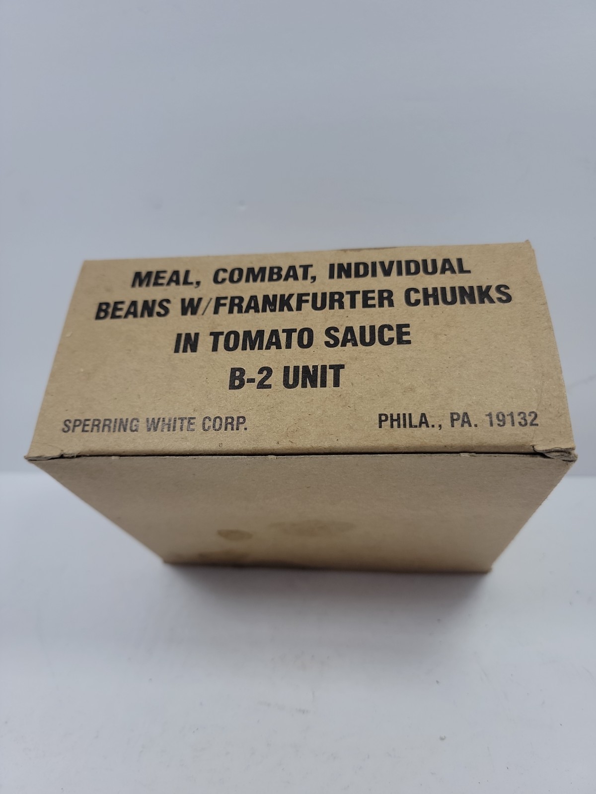 Vietnam War Era Meal Combat Individual Beans W/Frankfurter Chunks Tomato Sauce