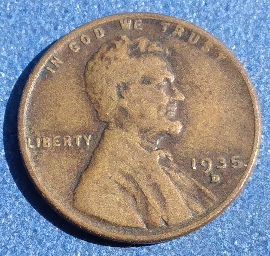 1935-D Circulated Lincoln Wheat Cent, Ships Free.