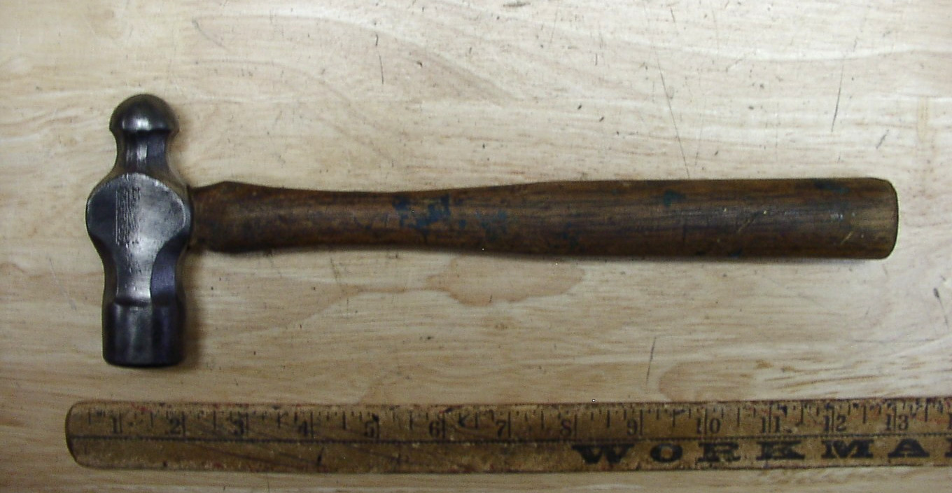 Old Used Tools,Vintage Stanley 310B-16oz. Head Ball Peen Hammer,4-1/16" Head,VGC