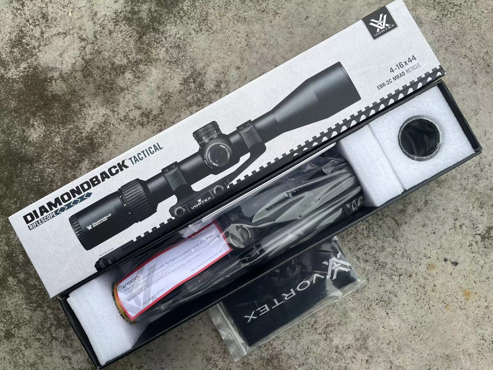 Vortex Diamondback Tactical 4-16x44 Riflescope FFP EBR-2C MRAD Reticle DBK-10027