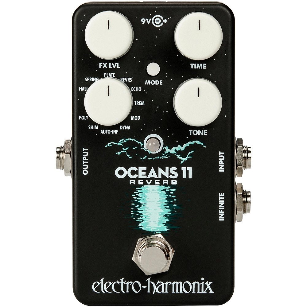 ElectroHarmonix Oceans 11 Multifunction Digital Reverb Effects Pedal
