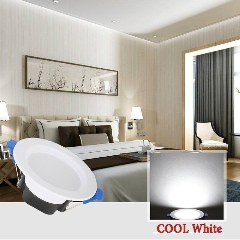 4/8/16PCS 7W 3Color Dimmable LED Downlight Recessed Ceiling Panel Light 85-265V