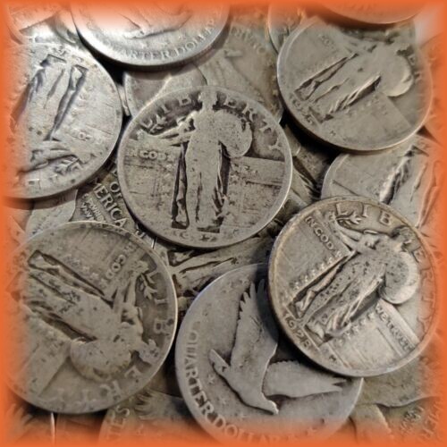 Standing Liberty Quarters Quarter ~ 90% Silver ~ Readable Dates ~ Estate Lot!