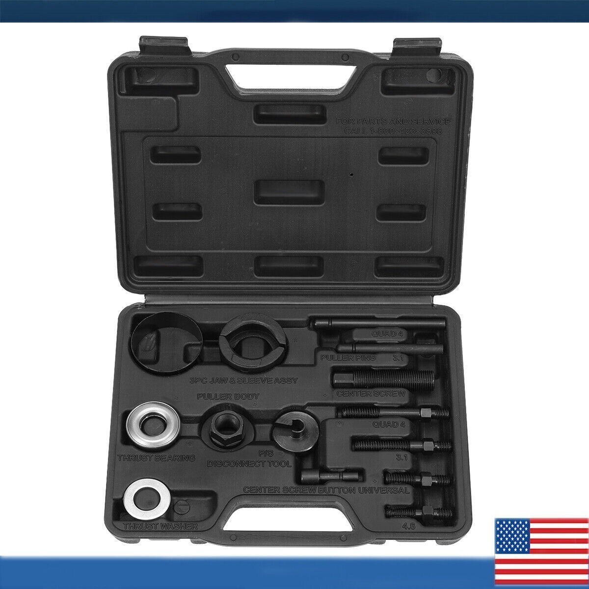 14PCS Auto Power Steering Pump Pulley Puller Remover Installer Tool US