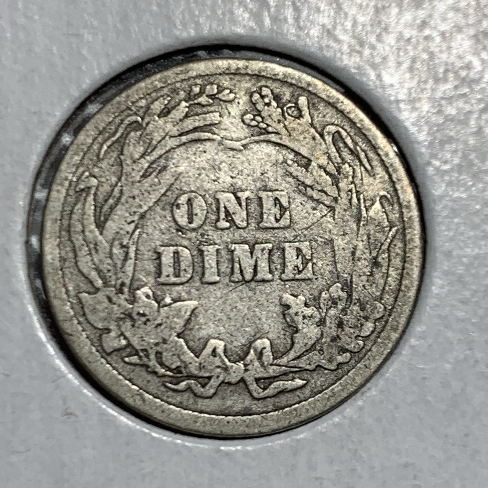 1914 BARBER DIME ~ "STRUCK THROUGH" ERROR! VG-FINE!