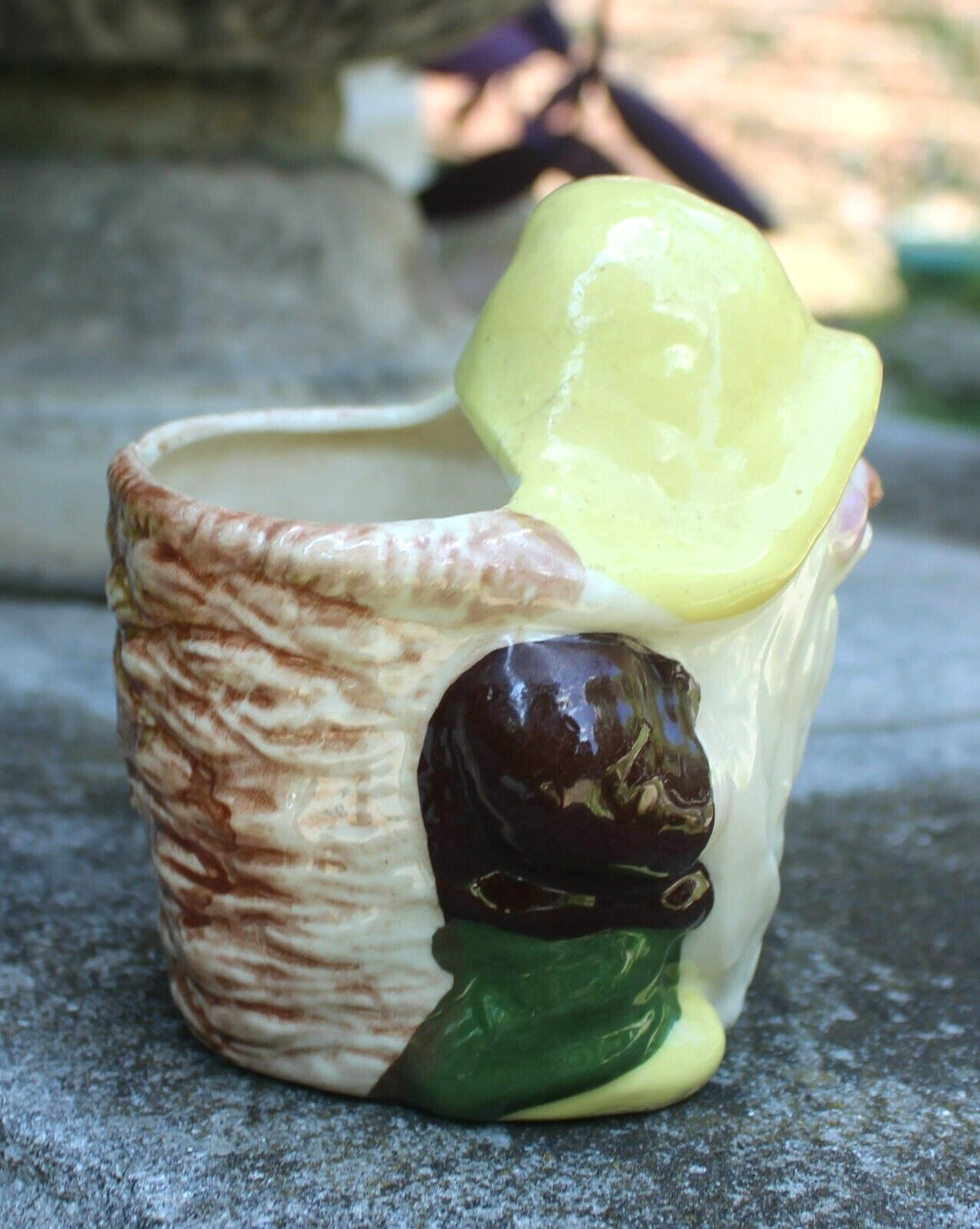 Vintage MCM S B M Calif Pottery Forest Gnome / Elf Planter