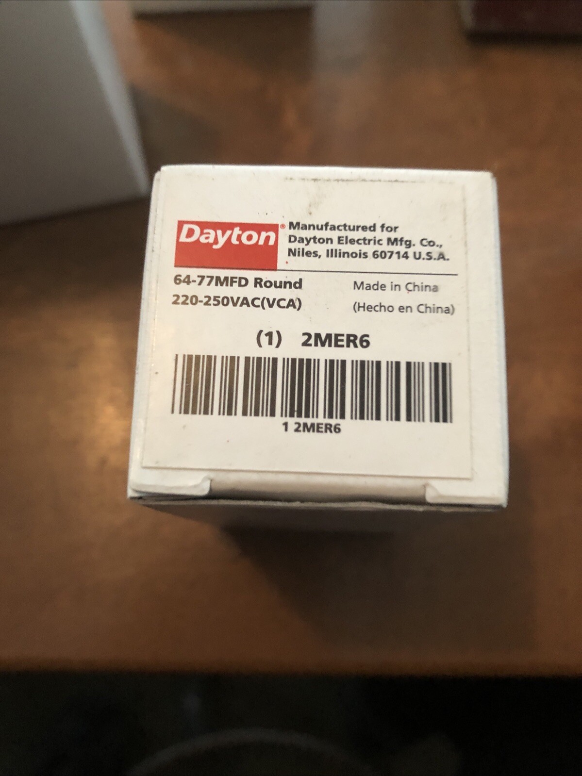 Dayton Capacitor 2Mer6 Motor Start,64-77 Mfd 220-250VAC Brand New in Box