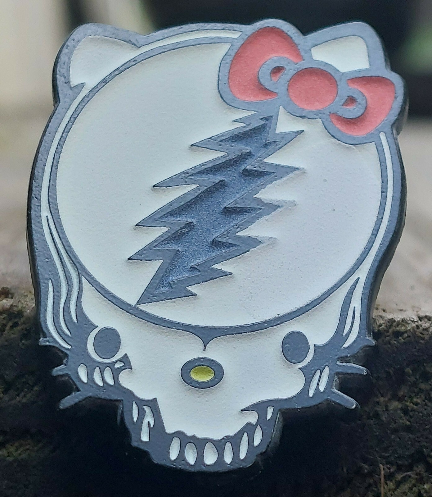 Hello Kitty Grateful Dead Glow in the Dark Pin GD Glowy Hat Pin FREE SHIPPING!!!