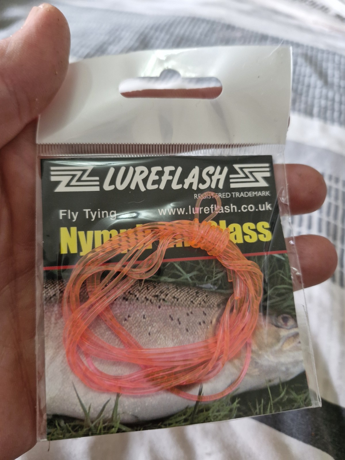 Lureflash Nymph Rib Glass Fluro Pink