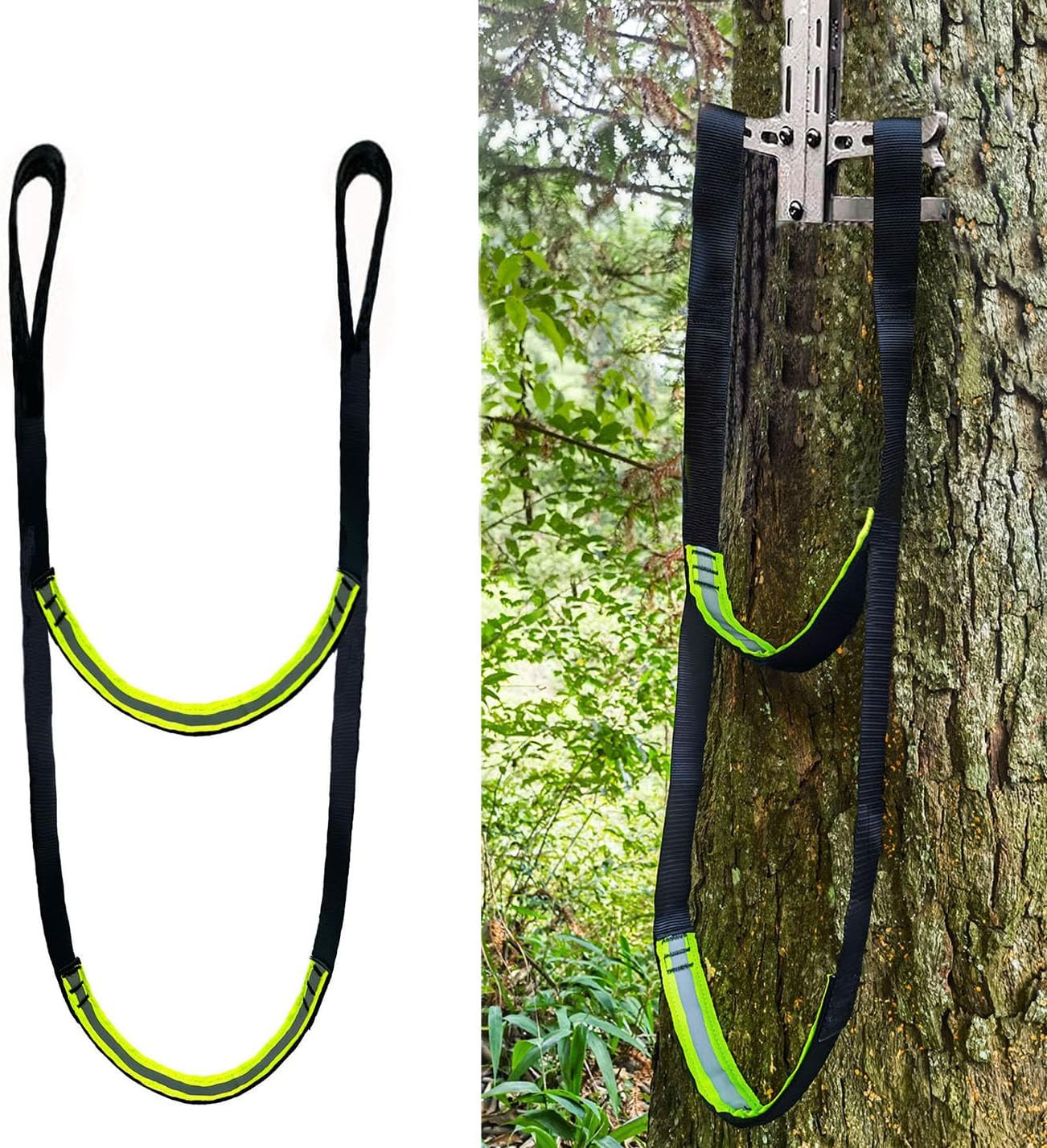 CRAFTJOY 2-Step Climbing Stick Aider, Tree Stand Steps,With Reflective Layer We