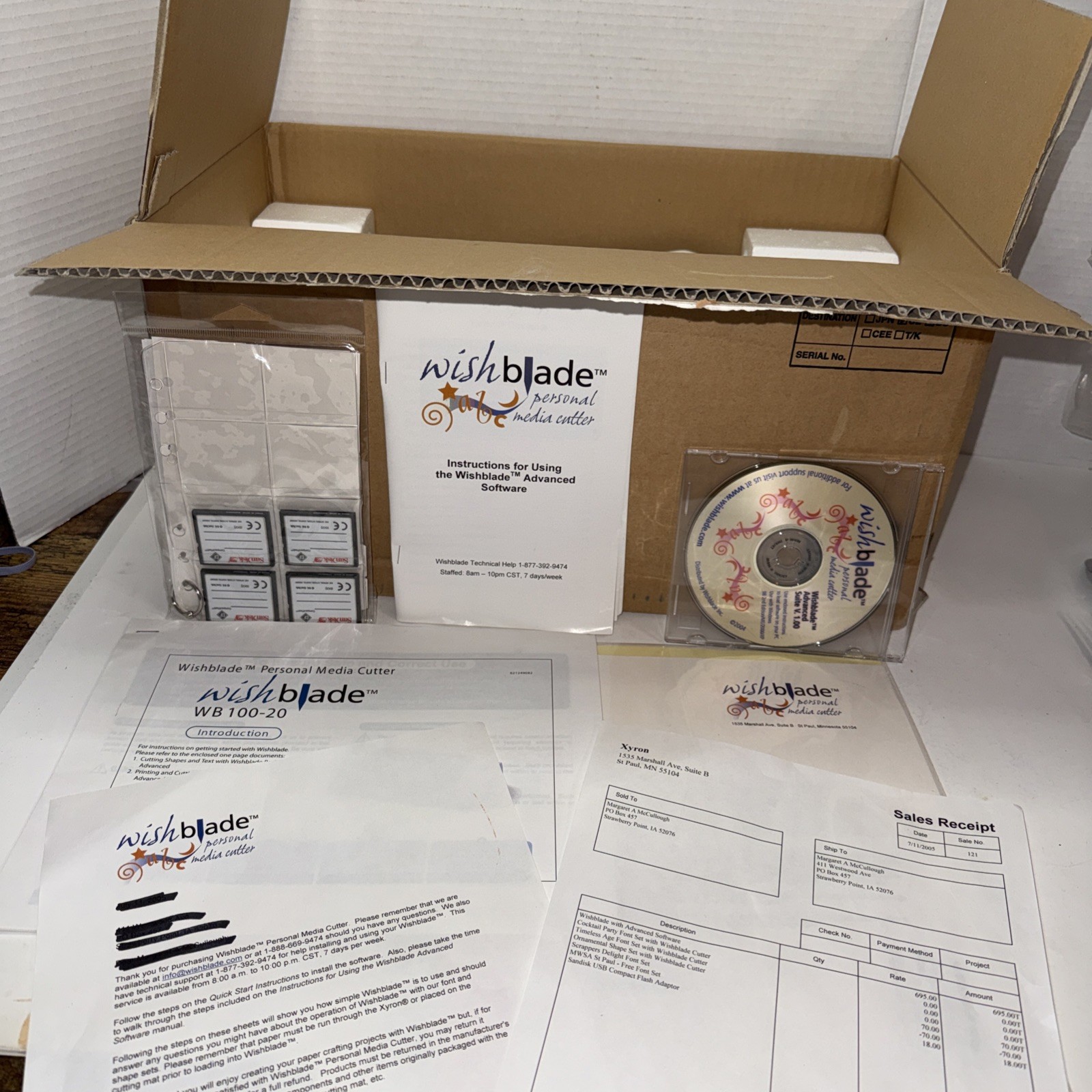XYRON Wishblade Personal Media Cutter wb100-20 Open Box