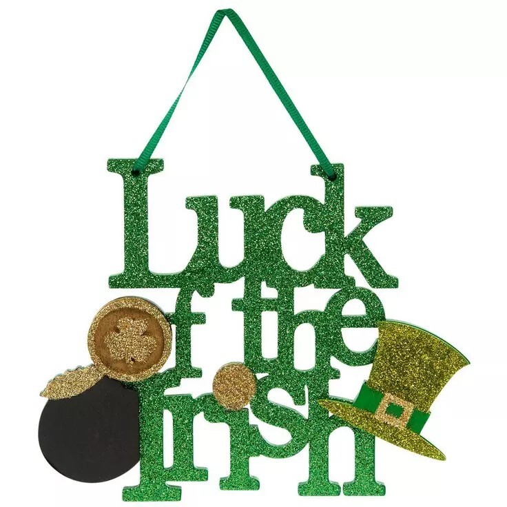 Luck of the Irish St. Patrick's Day Glitter Ornament