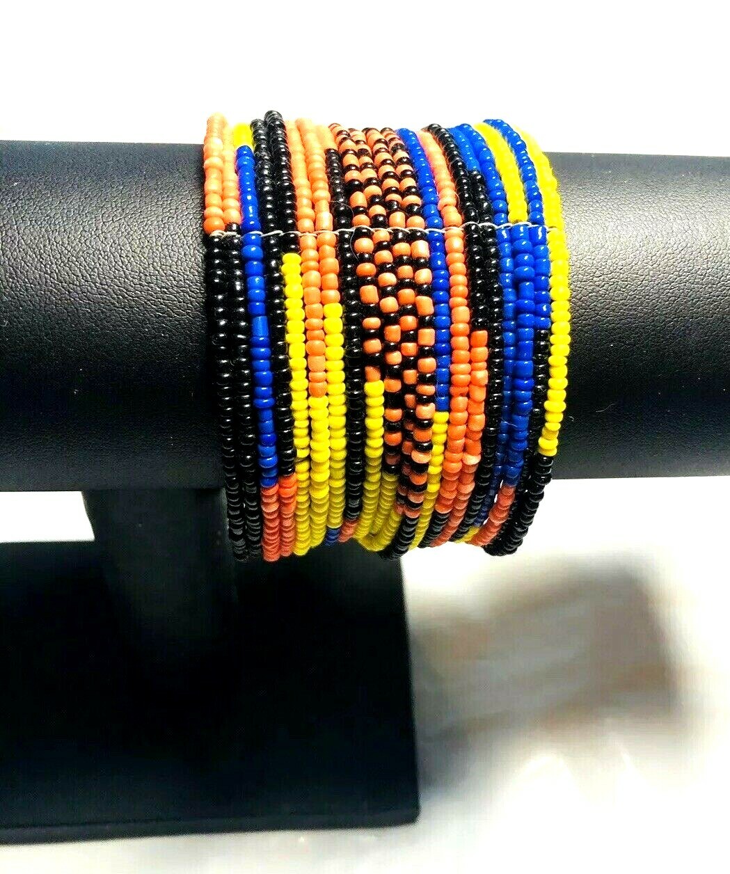 Womens Bracelet Wrap Around Cuff Mini Beads Colorful Bright
