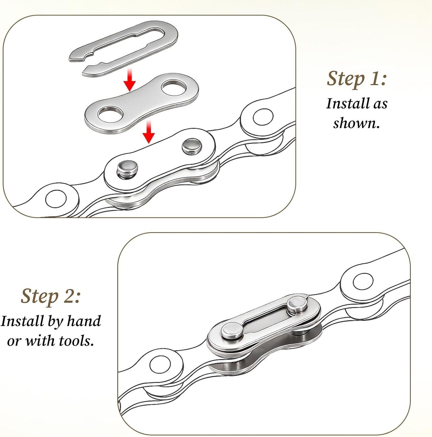 10 Pairs Bike Chain Master Link for Bicycle Missing Link, Single Speed Chain ...