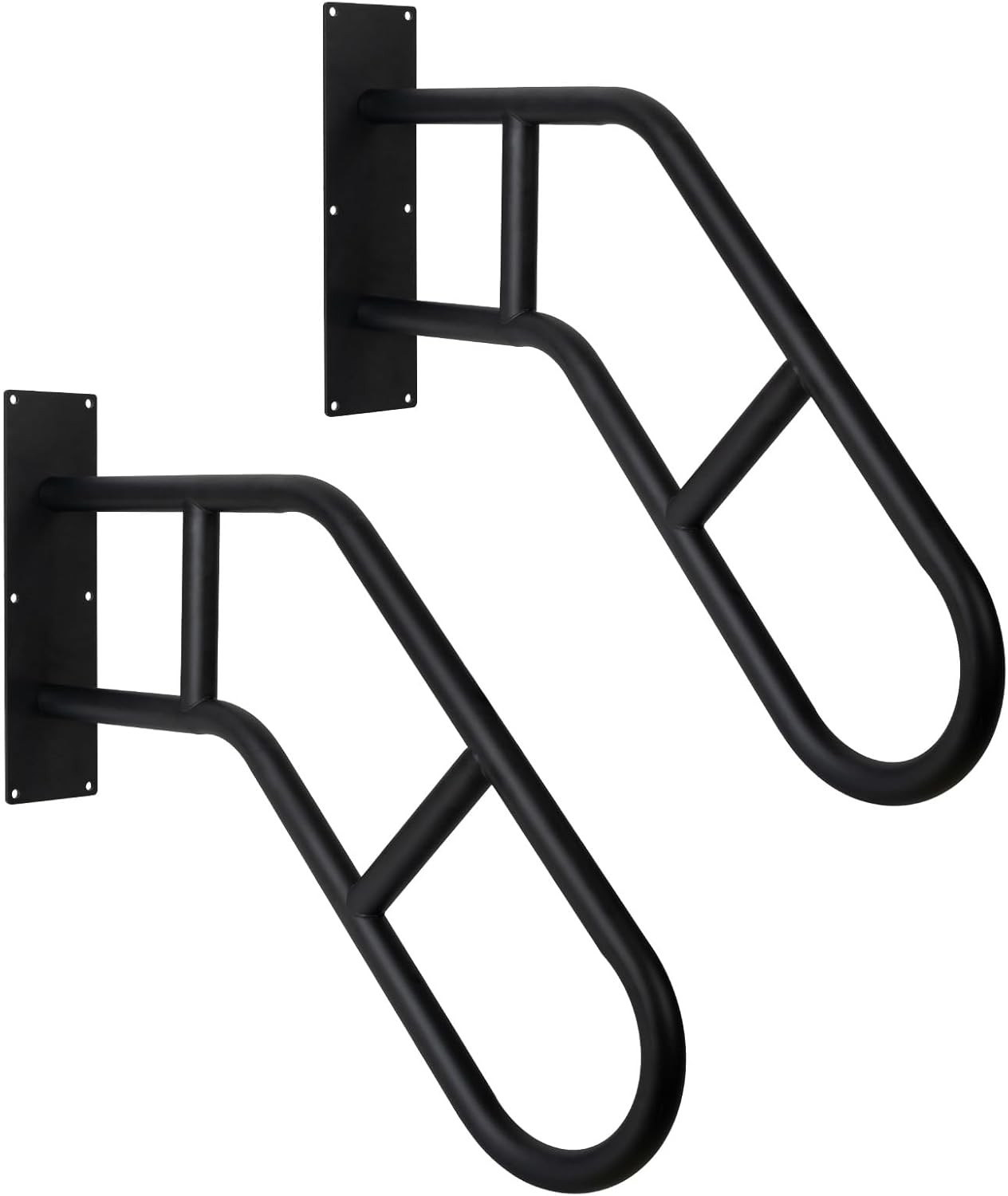 Aduanbang Hand Rails for Outdoor Steps & Elderly,U-Shape Wall Mount Silver