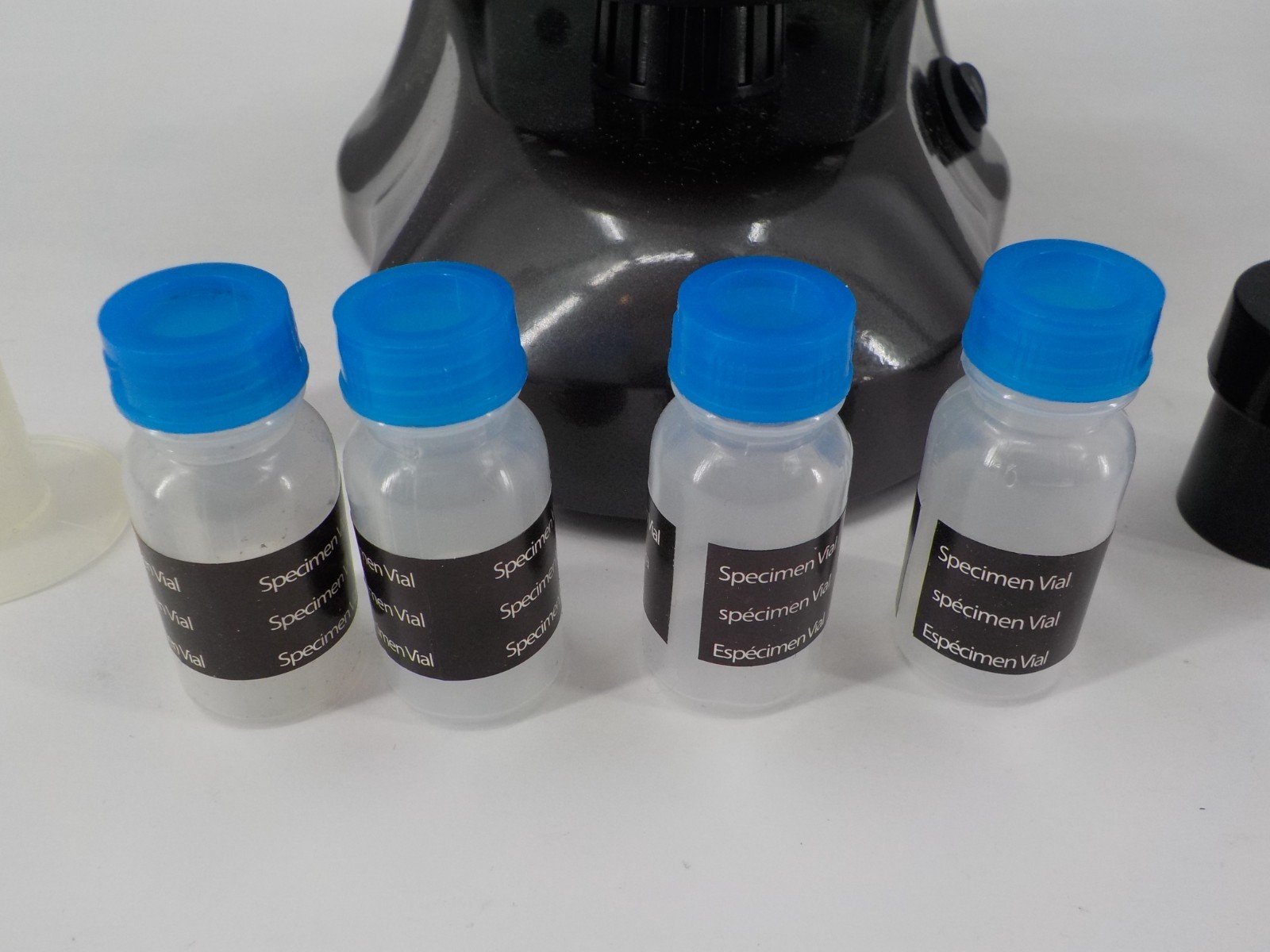 USED EDU SCIENCE STUDENT MICROSCOPE WITH CARRYING CASE SPECIMAN VIALS MSNG PCS