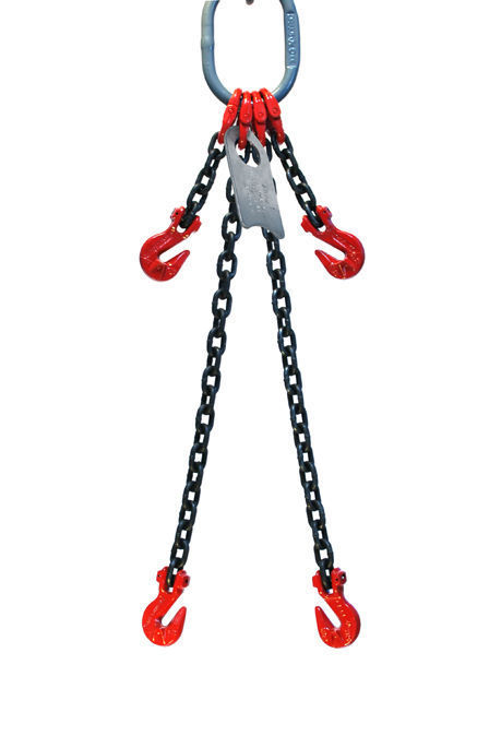 5/8" 10 Foot Grade 80 DOGa Double Leg Lifting Chain Sling - Grab Hook Adjuster