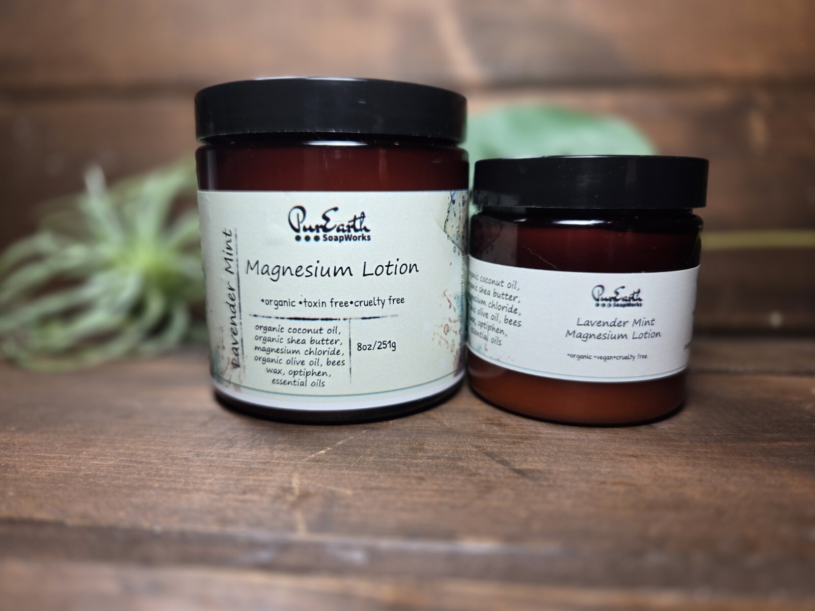 Organic Lavender Mint Magnesium Lotion Great 4 Eczema,Pain Relief &Sleeplessness