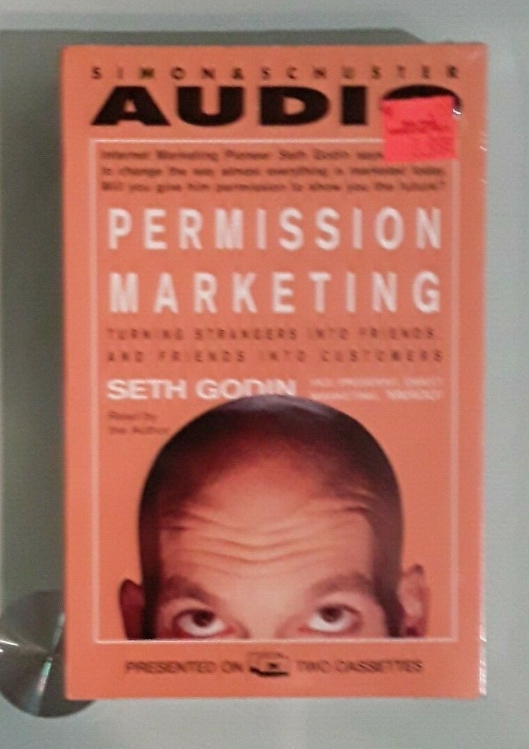 seth grodin  PERMISSION MARKETING   CASSETTE NEW corner dings  not cd