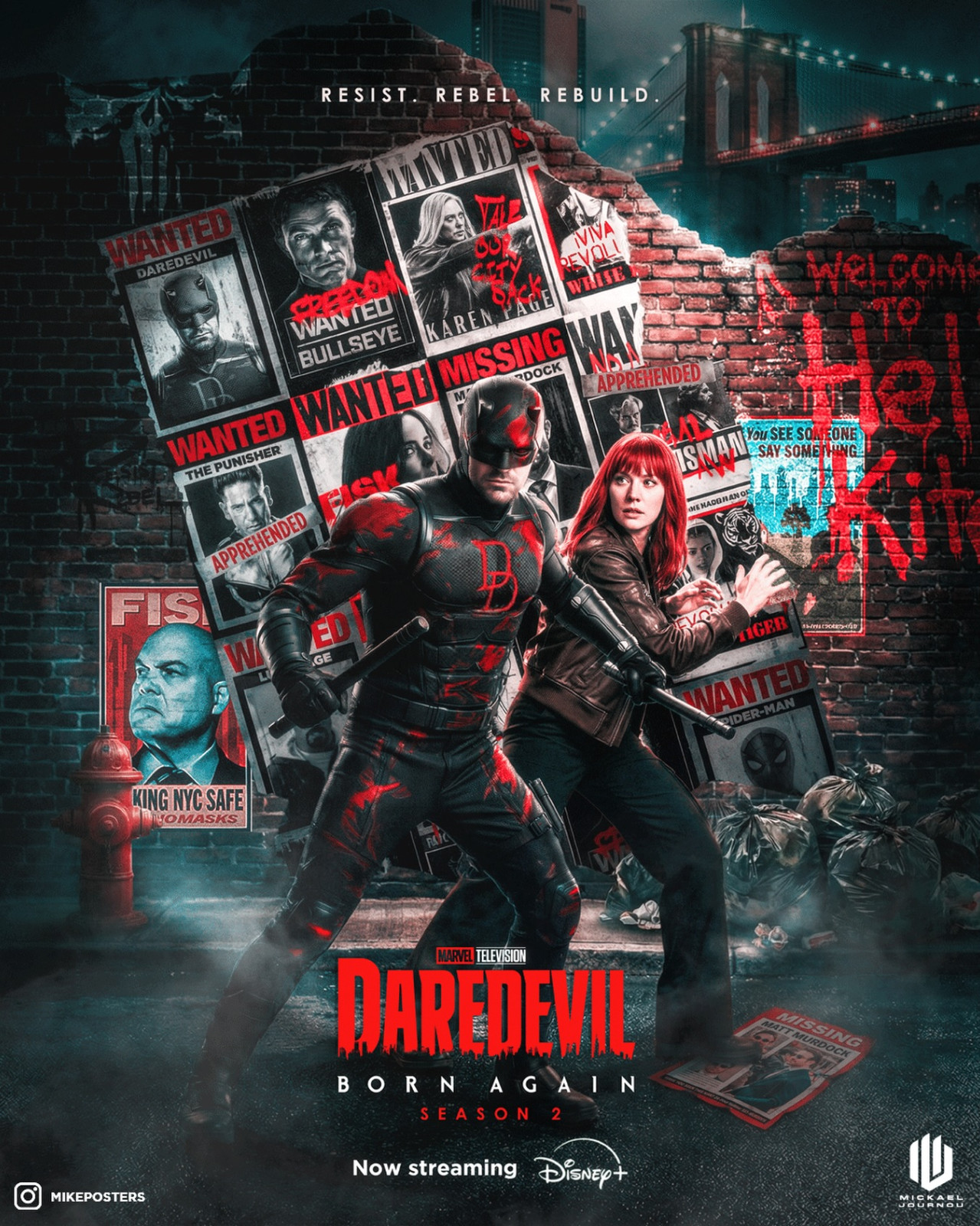 Daredevil Born Again Season 2 Poster Marvel Matt Murdock