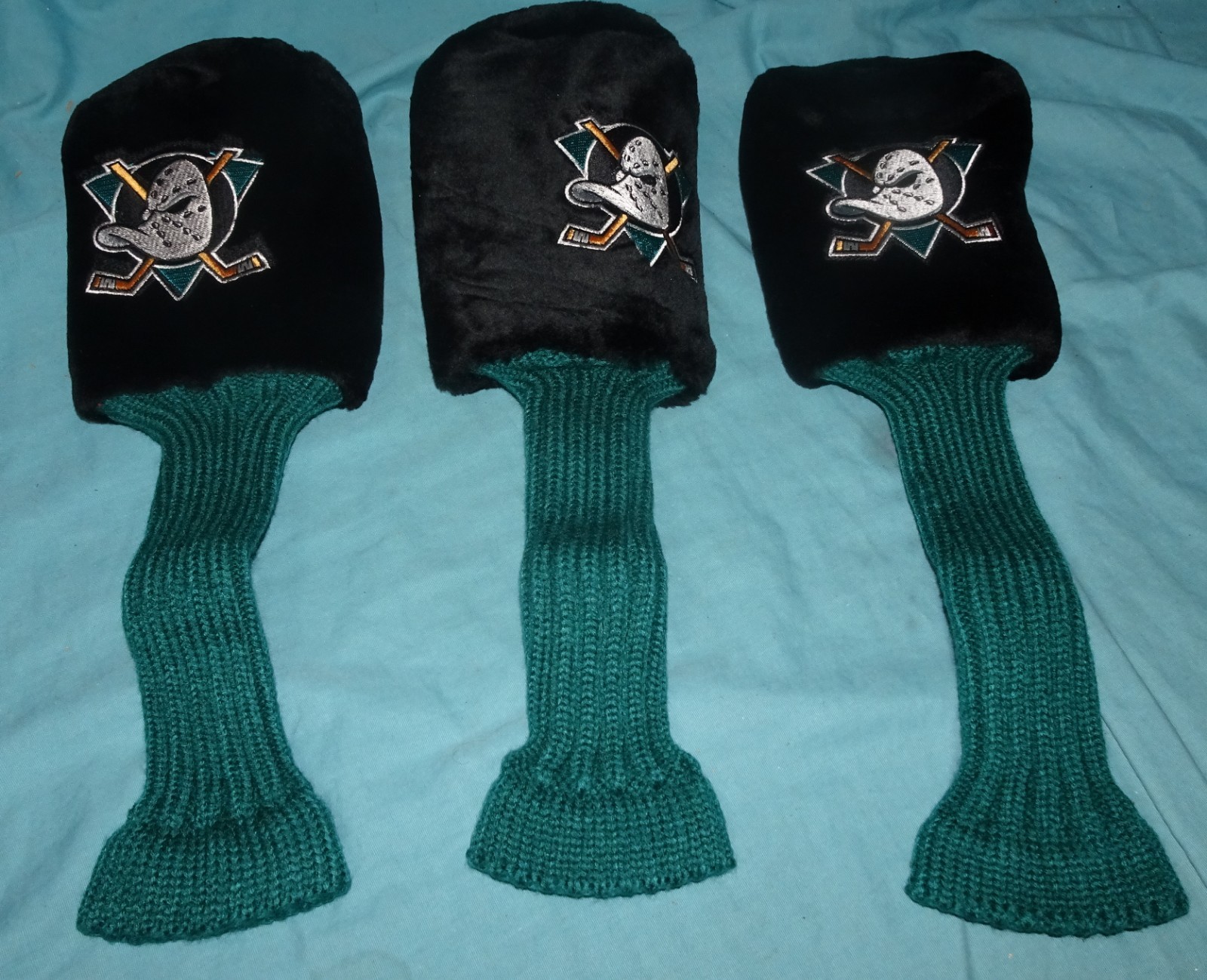 SET 1 3 & X Anaheim Mighty Ducks Golf Club Headcover The Iconic Goalie Mask Logo