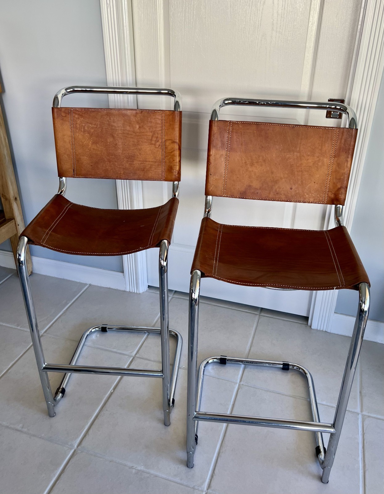 Set of two Mid-Century Vintage S33 Cantilever Chair by Mart Stam 1980s