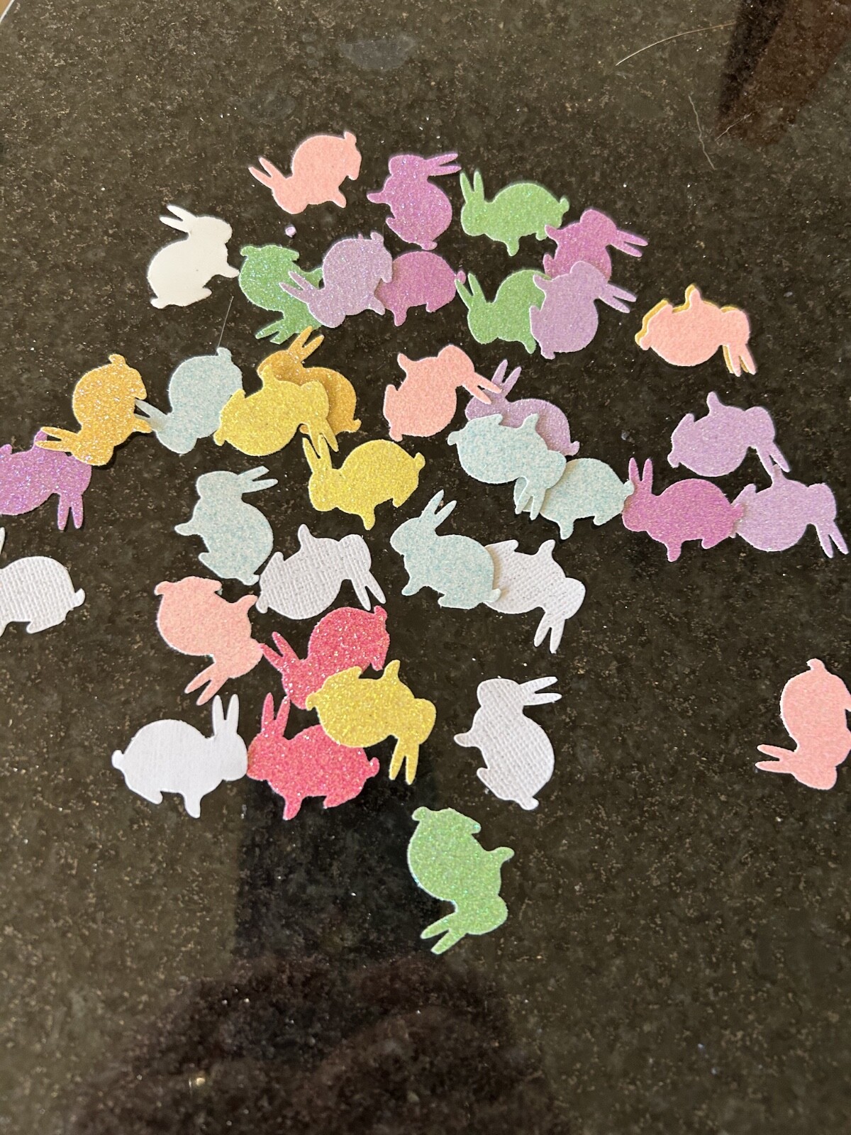 40 Martha Stewart Easter Bunny Rabbit  Punches Glitter Punchies New Die Cuts