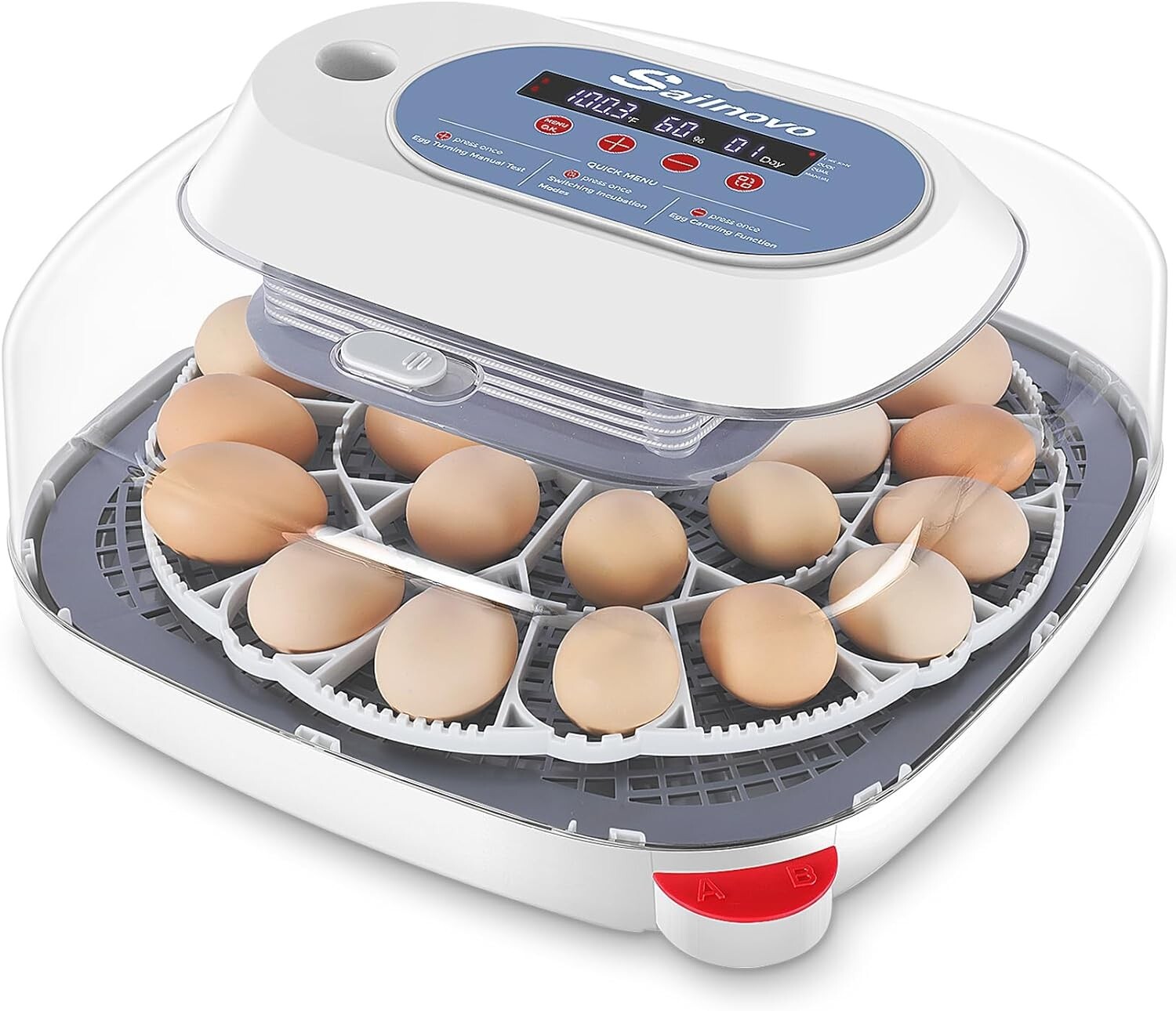 24 Egg Incubator for Hatching w/Automatic Egg Turner Temperature Display Gift🌱