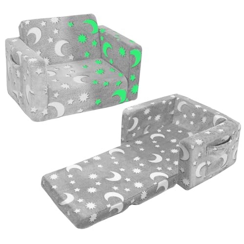Toddler Couch, Toddler Chair. Kids Couch, Baby Couch, Medium Unicorn Grey