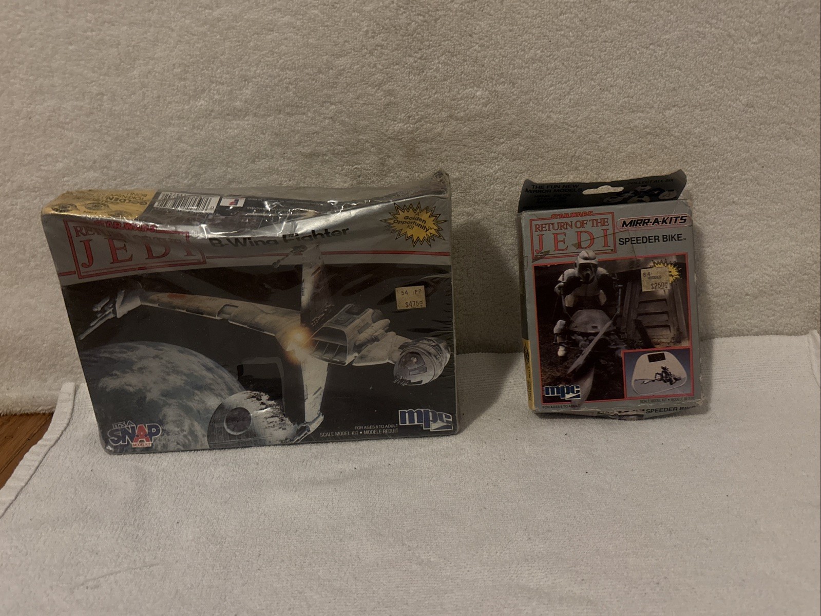 Star Wars Return of the Jedi B-Wing Fighter & Speeder Bike Model Kit Lot NEW