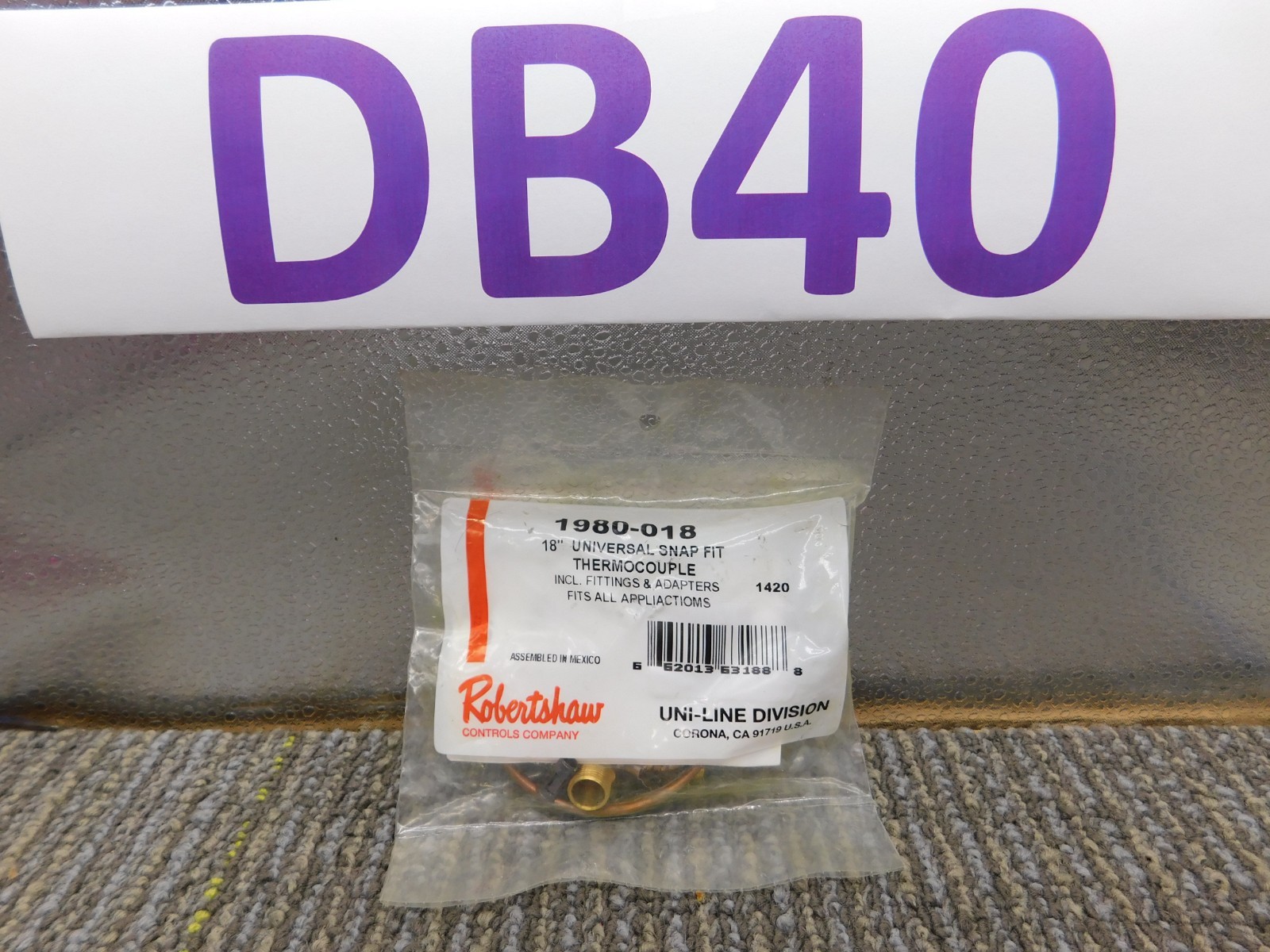 NEW Robertshaw Thermocouple 18" 1980-018 Snap Fit Universal