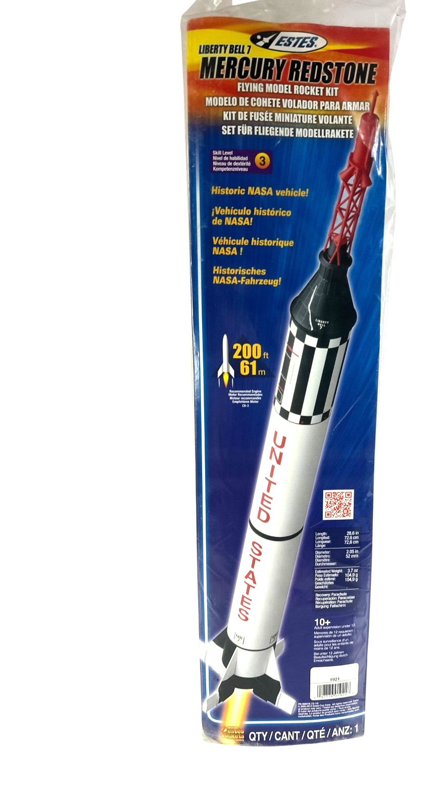 Estes #1921 Mercury Redstone Liberty Bell 7 Flying Model Rocket Kit 26.6" Length