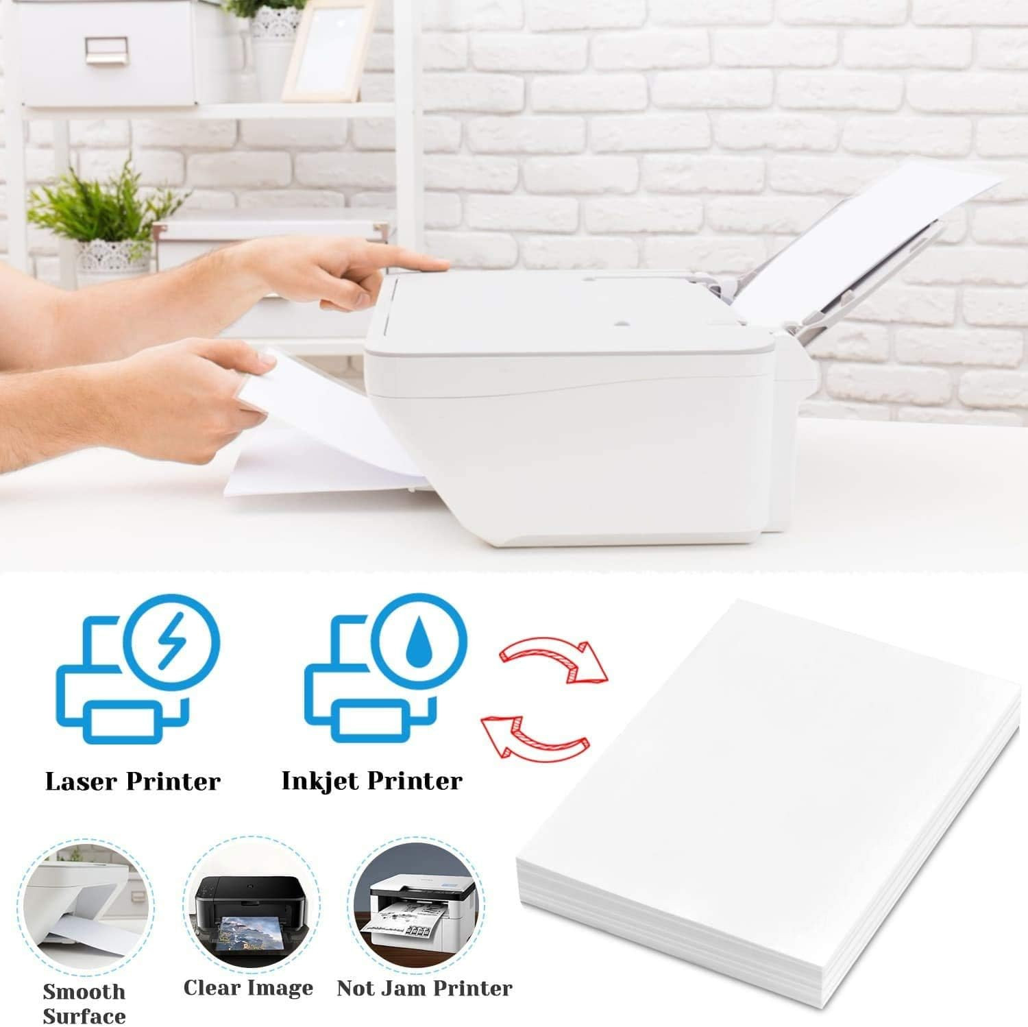 Vellum Paper 8.5 X 11 Translucent Printable 65 Sheets for Tracing 50LBS/73GSM