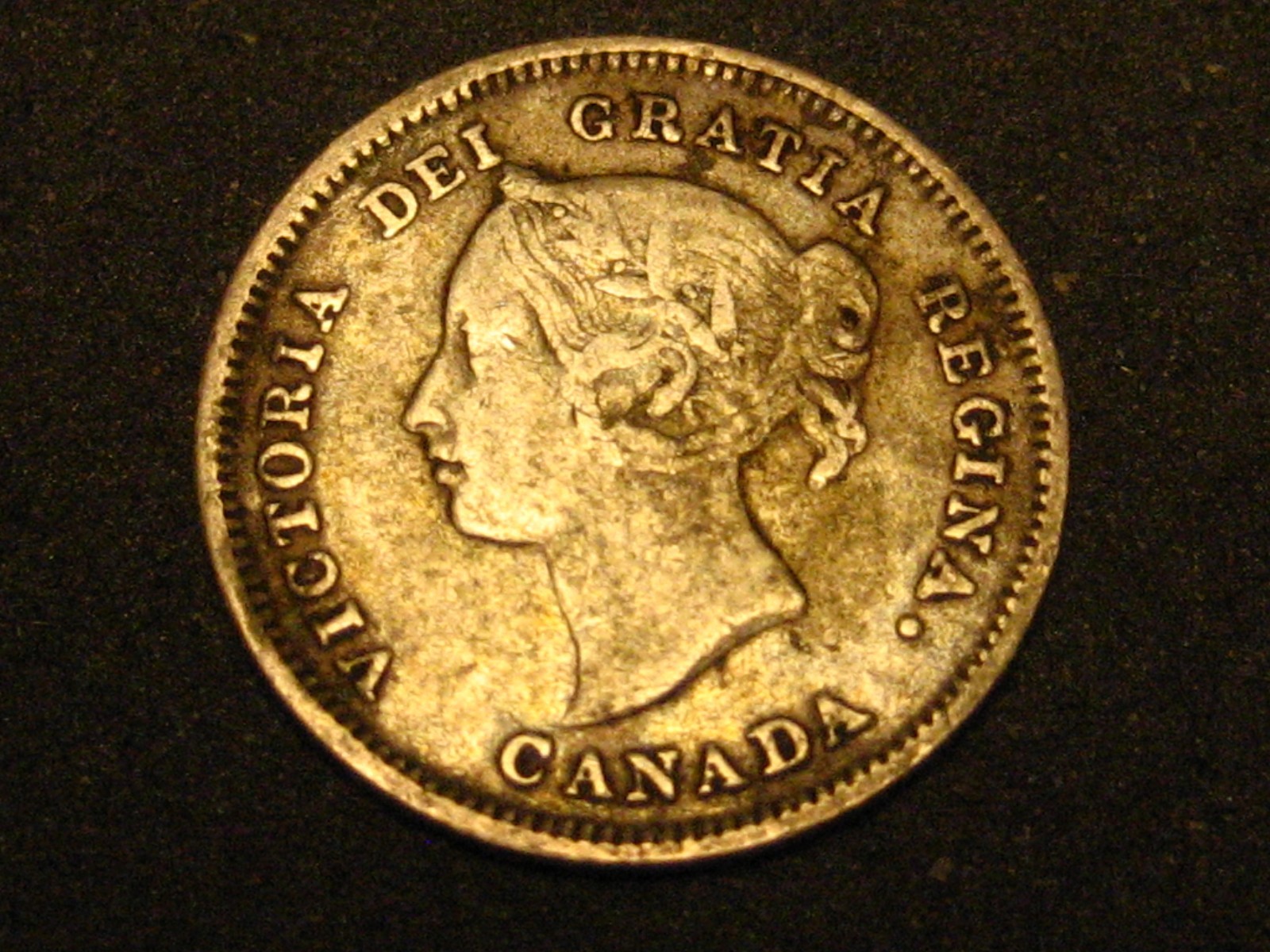 1881 H Canadian 5 Cent Silver VF #2