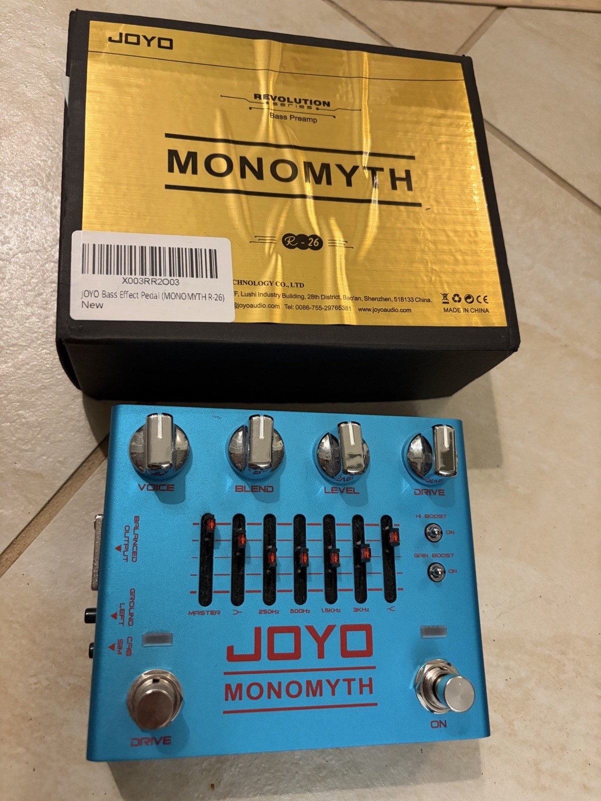 Joyo Monomyth Bass Guitar Pre-Amp Equalizer Effects Pedal