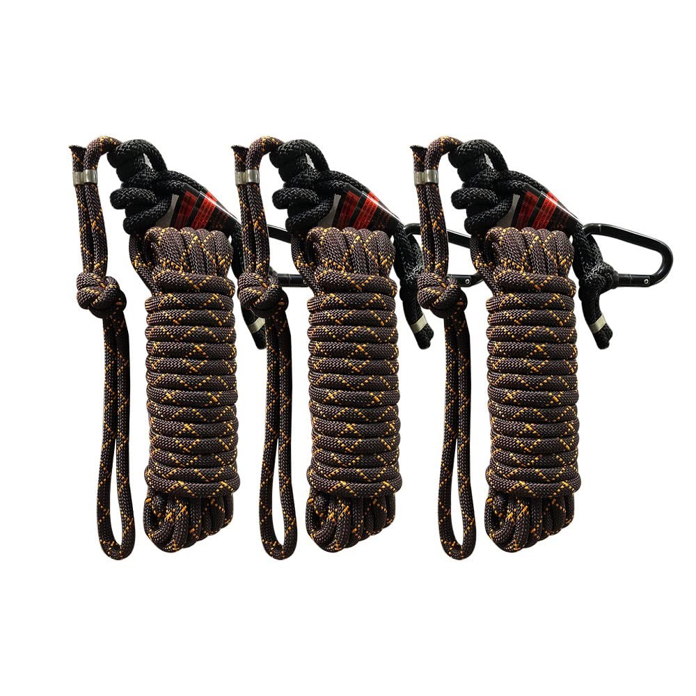 Thunderbay Hunting Safety Linemans Rope 30Ft 3-Pack Rope-Style Tree Strap For