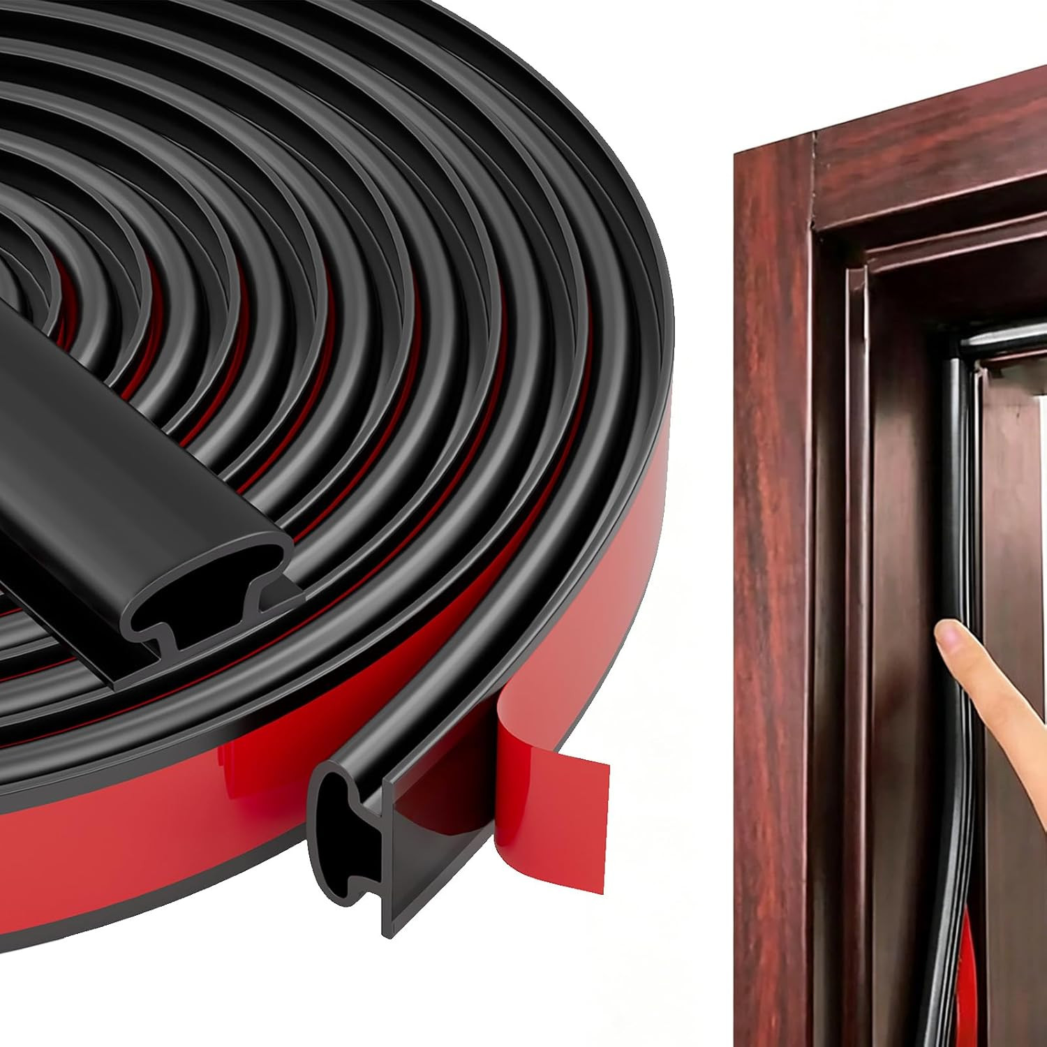 Black Rubber Weather Stripping Door Seal Strip, D Shape Door Weather Seal Strip,