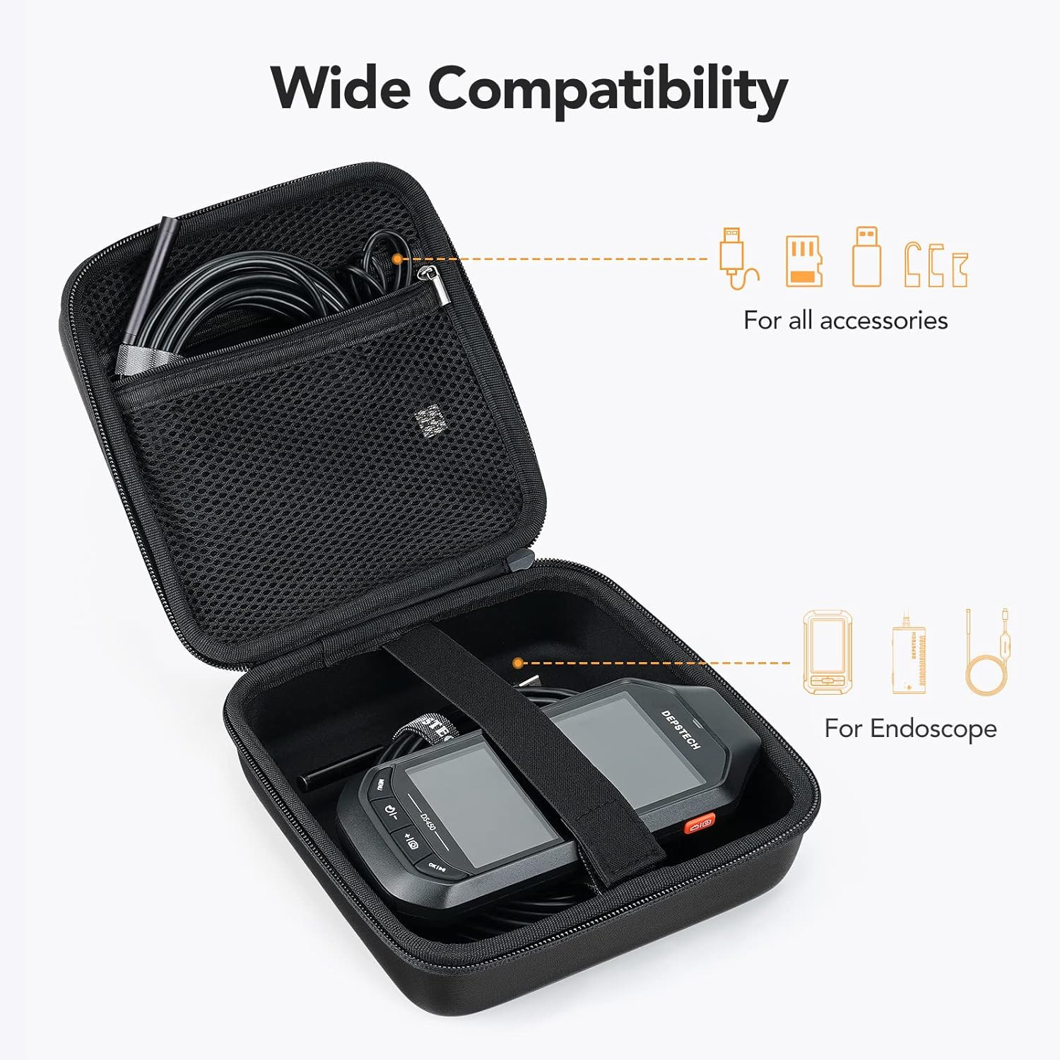 DEPSTECH Original Endoscope Case, Wireless Borescope Carrying Bag Wifi & USB Sco