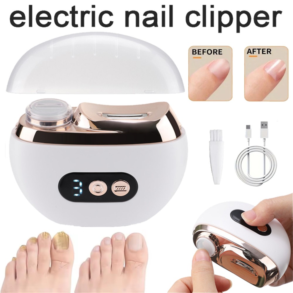 Safety Electric Nail Clipper Automatic Thick Nails Trimmer Professional Tool US