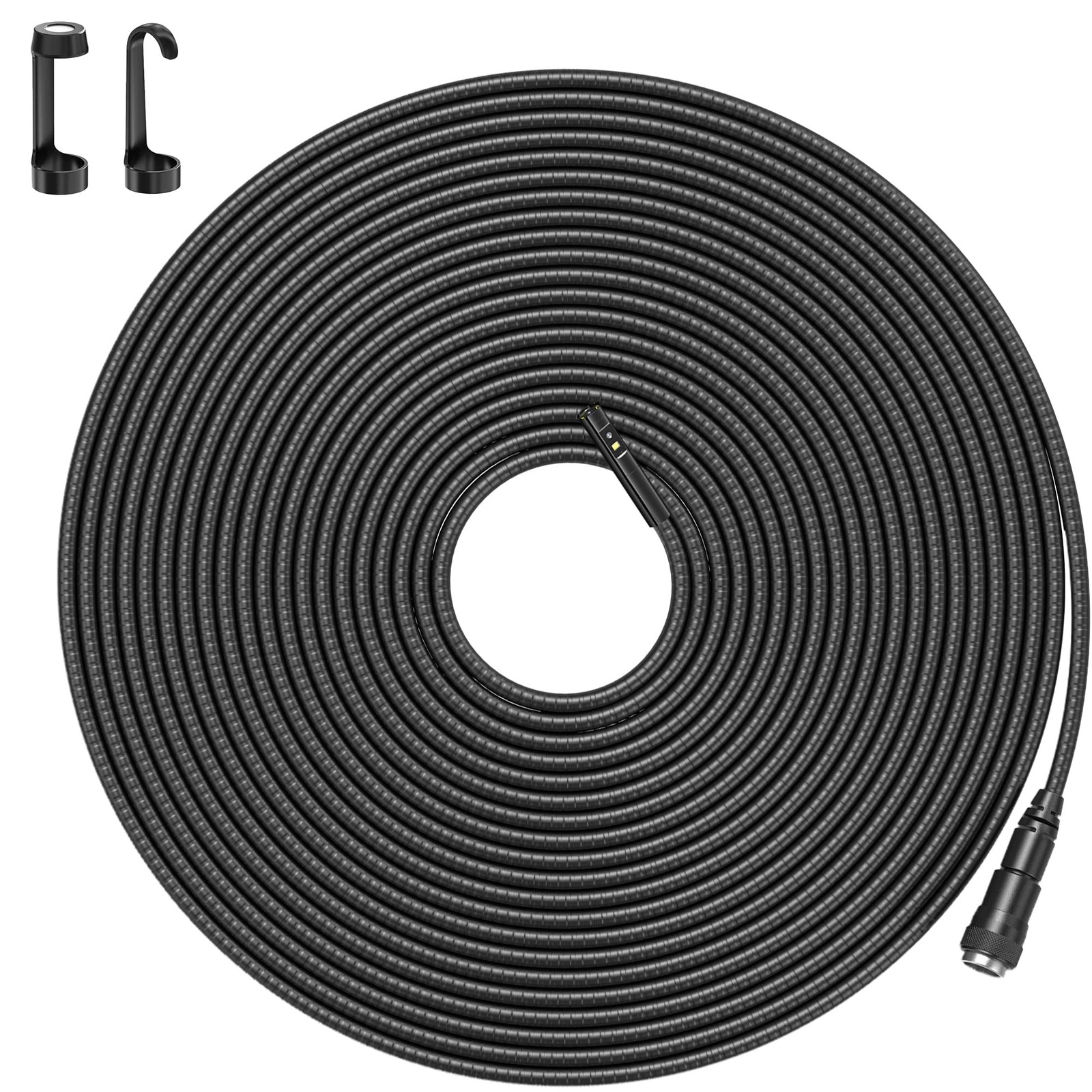Endoscope Cable with Light, Triple Lens Inspection 7.9mm/0.3inch Waterproof P...