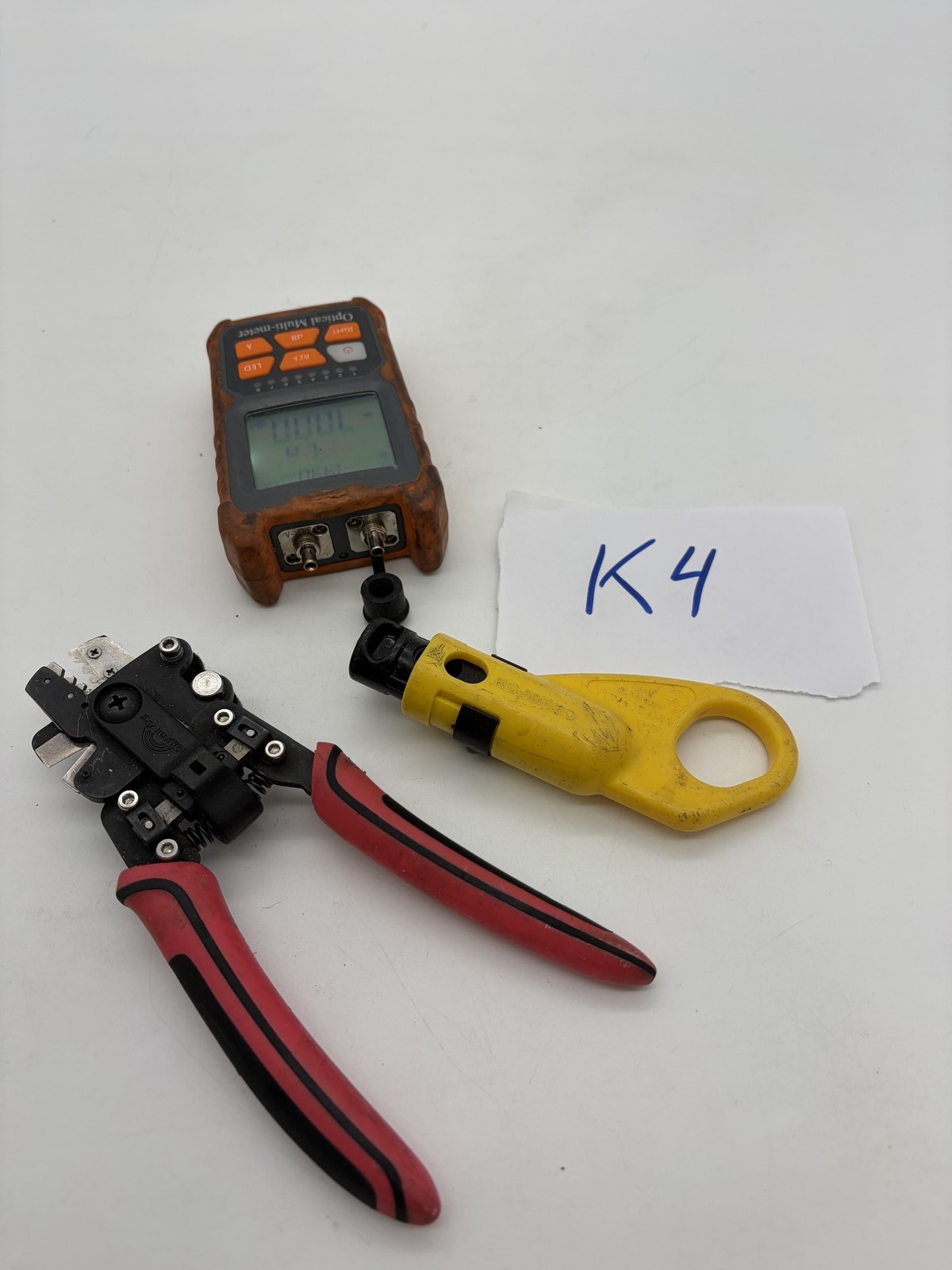 Optical Multi-meter Fiber Optic Tool Kit Cable Stripper Used - Good K4