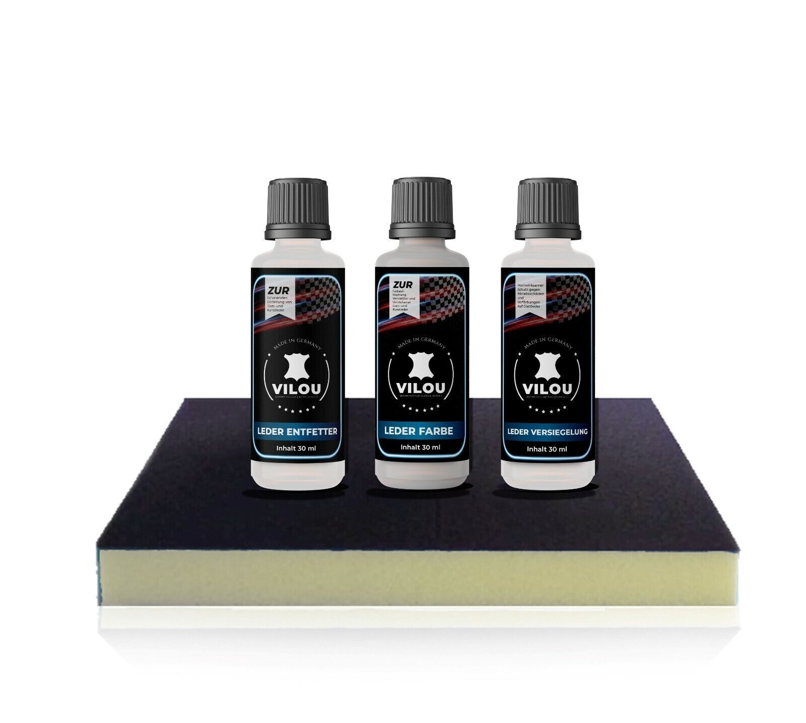 30 ml Mercedes leather care set "M" leather color leather paint by "Vilou"