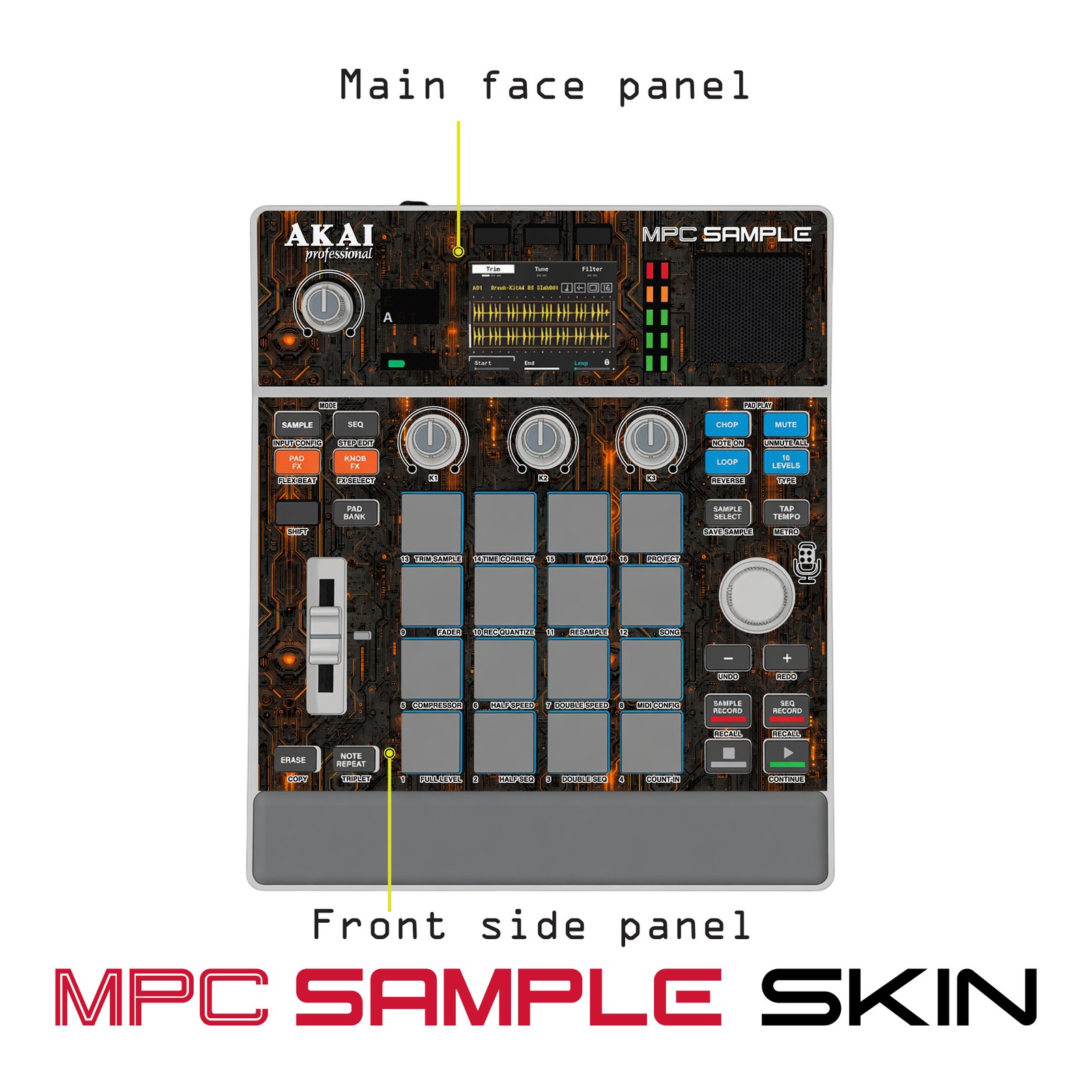 Akai MPC Sample Skin / Dark Ember