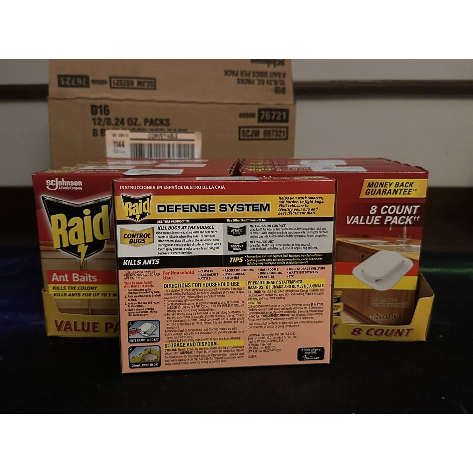 12 New Boxes Raid 8-Count ANT Bait Traps Pest Control Ant Killer