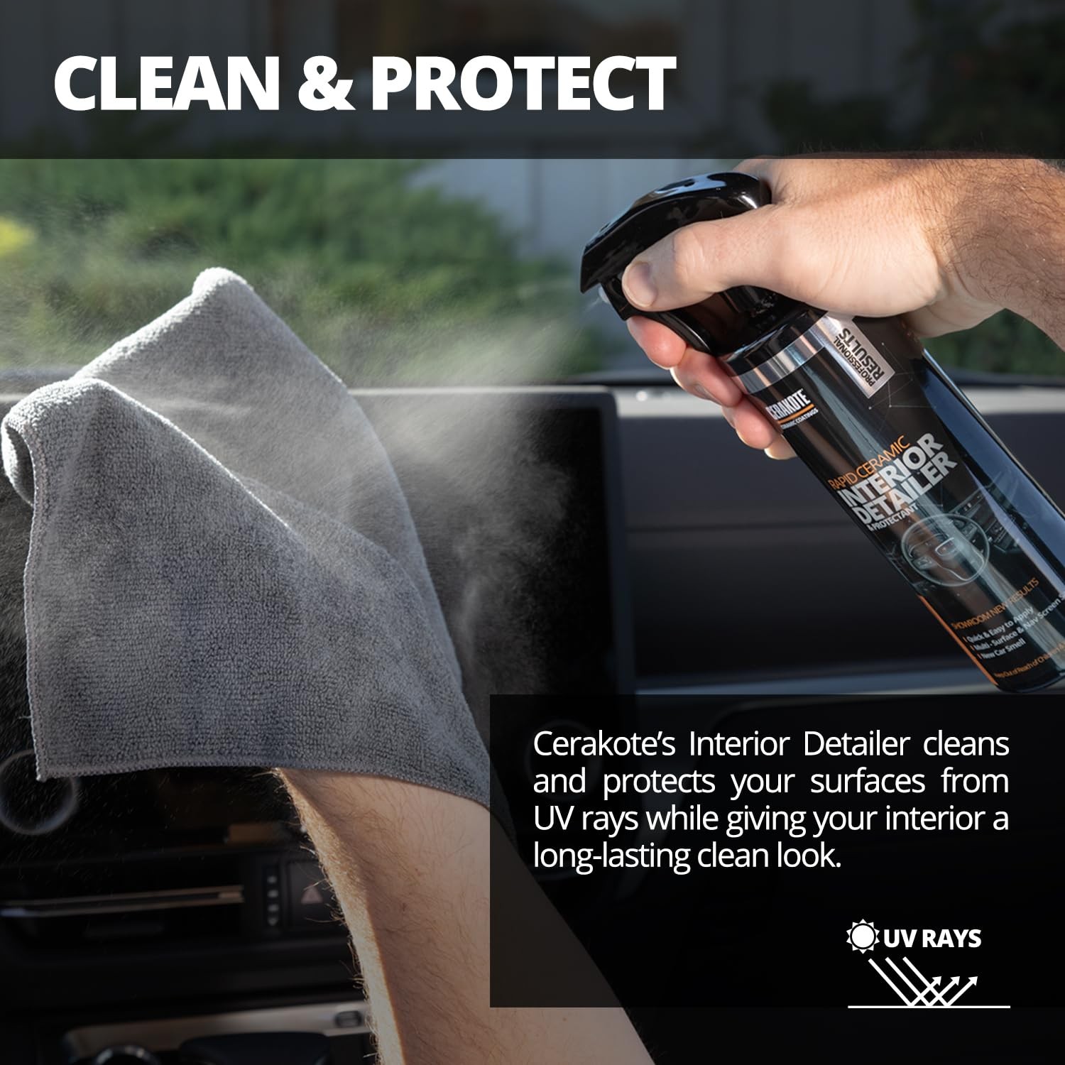 Rapid Ceramic Interior Detailer MultiSurface Cleaner Spray, 28 fl oz
