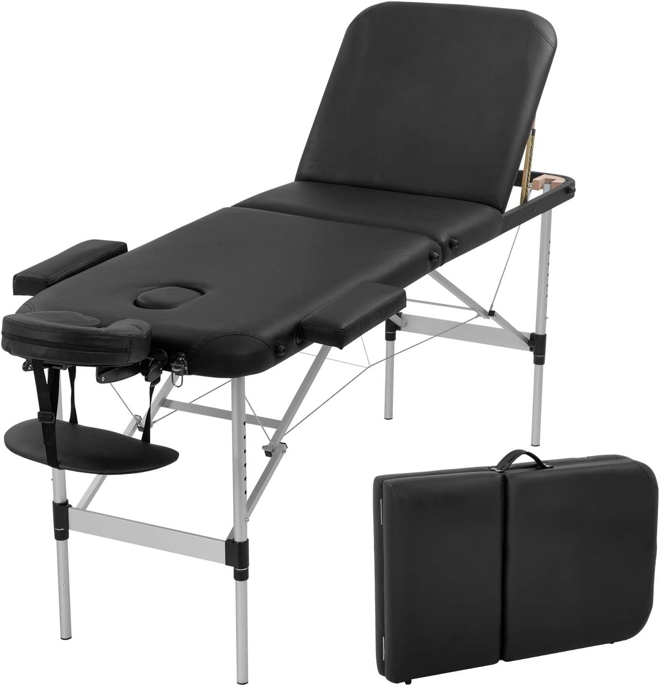 Aluminium Massage Bed Portable Massage Table 24 Inch Wide Lash Bed Height Adjust